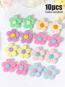 Juego de 10/845 piezas de pinzas para el cabello con motivos florales rosas, pinzas para el cabello con mariposas ombré brillantes, pinzas con lazo, scrunchies y lazos desechables para el cabello - Accesorios perfectos para outfits diarios, de fiesta o de viaje de niñas