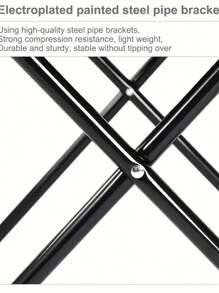 1 pieza Silla de camping plegable ultraligera con múltiples bolsillos - Estructura de aleación de hierro, diseño portátil, ideal para playa, pesca, picnic, conciertos y senderismo, mueble de camping, diseño de media luna, adecuado para camping, picnic, pesca, senderismo, playa y talla grande ocasiones