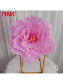 1pc Giant Rose Flowers,Huge Artificial Flowers,Velvet Peony Fake Flower,Creative Gift Handmade Rose For Wedding Anniversary, Valentine's Day, Mother's Day Wedding Display - Multicolor - View 2