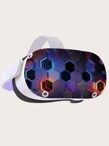 1 套适用于 Oculus Quest2 VR 耳机的科幻闪电和星空风格贴纸，自粘，防刮，适用于 VR 游戏、虚拟现实体验、设备展示、桌面装饰、VR 设备改造、创意装饰、个性化、更新