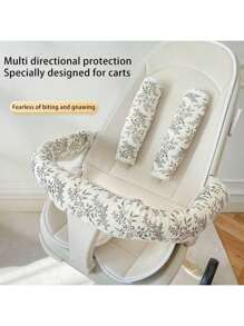 3 Stück/Set Baby Kinderwagen Griffabdeckung, Gurtpolster, abnehmbar & waschbar, 3D Waben atmungsaktives Design, universelles Kinderwagen Zubehör