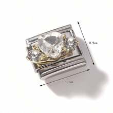 1/5/10 piezas Módulos de acero inoxidable, serie de corazón, flor y lazo - Ideal para hacer pulseras, anillos y regalos DIY