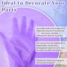 1 pezzo Tovaglia di plastica usa e getta, di forma rettangolare, adatta per feste di compleanno, baby shower, matrimoni, feste a tema marino e giornate dedicate al ritorno a scuola e San Valentino, disponibile in vari colori