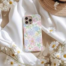 Watercolor Spring Floral Phone Case, Hydrangea Blooms, Spring Gifts, For IPhone 16 15 14 13 12 11 Pro - 白色 - 查看 1