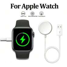 1 包 3.3 英尺/100 厘米 充电器，USB C 无线磁性便携式充电线，兼容 Ultra/Ultra2/Series 9/8/7/SE/6/5/4/3/2/1，高效充电线适用于办公室、宿舍和家庭无线充电器 - 白色 - 查看 1