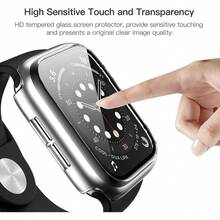 20255 Pack Case For Apple Watch Series 3 2 1 38mm With Tempered Glass Screen Protector Full Hard UltraThin Scratch Resistant Bumper Protective Cover For  38mm Accories 5 Colors - 黑色/玫瑰金/透明色/粉紅色/白色+適用於 41 毫米系列 9/8/7 - 查看 4