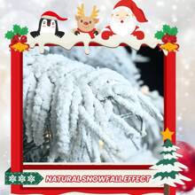 Snowflake Flocked Artificial Christmas Tree, Equipped With Warm White LED Light Strip And Metal Base, The Leaves Are Made Of Fireproof Material And Are Reusable. It Comes In 4 Sizes (5 Ft / 6 Ft / 7 Ft / 8 Ft), Christmas Decorations And The Best Birthday Gifts