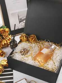Large Gift Box - Black Foldable Groomsman Gift Box With Magnetic Lid - Groom Groomsman Proposal Gift Box, Oversized Gift Box, Can Fit Clothes And Large Gifts - Suitable For Birthday, Party And Wedding - Black - View 2