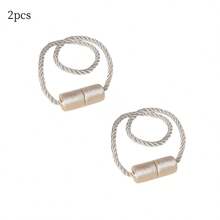 Creative No-Drill Iron Window Tie Bands, High Magnetic Force Magnetic Woven Simple Magnetic Suction Cylindrical & Conical Curtain Tie Backs