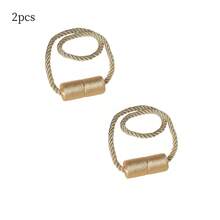 Creative No-Drill Iron Window Tie Bands, High Magnetic Force Magnetic Woven Simple Magnetic Suction Cylindrical & Conical Curtain Tie Backs