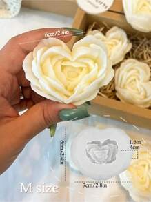 1pc 3D Chrysanthemum Silicone Mold, Heart Flower Shaped Moulds For Candle Aromatherapy Plaster Diffuser Stone, Handmade DIY Resin Craft, Soap, Clay, Cup Wax Making, Fine Texture, Heat Resistant Odorless, Gift Making Supplies For Valentine'S Day,Wedding Graduation Birthday Party Festival Decorations And Home Decor