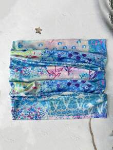 1 Peça Faixa de Cabelo Feminina Sweatband, Faixa de Cabeça Versátil e Fashion Feminina em Cores Sólidas e Estampa Floral Tie-Dye, Adequada para Penteados, Lavagem de Rosto, Proteção Solar, Cobertura do Pescoço, Elástica e Respirável, Ideal para Esportes ao Ar Livre, Corrida, Fitness, Yoga, Acessórios de Moda Casual para Cabelo