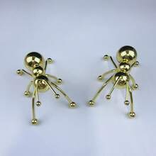 1 pieza Figura decorativa de hormiga metálica dorada y plateada, decoración de escritorio creativa, adecuada para oficina, sala de estar, estudio, Halloween, Navidad, regalo de cumpleaños