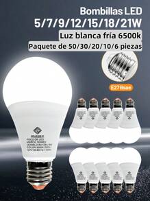 Pack Of 1/30PCS 3W LED Energy Saver E27 300LM Cool White Light White Light