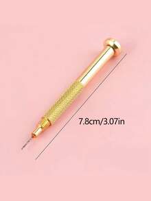 1pc (Random Color) Nail Art Hole Punch Tool, Alloy Nail Drill Bit, Nail Piercing Tool, Nail Art Accessory