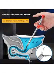 1/2/4pcs White Pipe Drain Cleaner, Hair Catcher, Bathroom/Kitchen Cleaning Tool