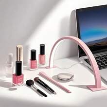 1 Peça Lâmpada de Unha Meia-Lua LED, 3 Efeitos de Cor e 10 Níveis de Brilho, Lâmpada de Unha Rosa/Branca Alimentada por USB - Adequada para Lâmpada de Unha de Quarto e Iluminação de Artesanato, Presente Perfeito para Iniciantes e Profissionais