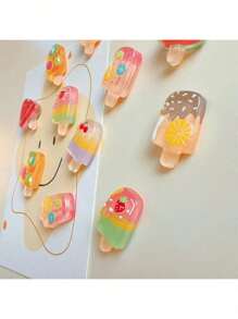 Set de 6 piezas/12 piezas Imán de nevera de paletas de fruta, pegatina de pizarra blanca de oficina, cocina, hogar, dormitorio, decoración de nevera, regalo de cumpleaños, ceremonia de graduación, decoración de boda