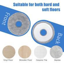 Microfibre Mop Pads For Dreame L10s Ultra/ L10 Ultra/ L20 Ultra/ L10s Pro Ultra Heat/ X40 Ultra Complete & Xiao Mi X10+ / X20+Robot Vacuum Cleaner, Reusable And Washable Replacement - Grey - View 9
