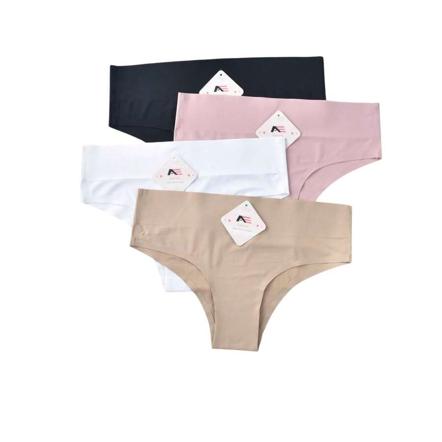 Kit 3 Calcinhas Cos Alto Sem Costura Corte Laser -5 CM