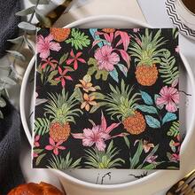 20/40 Peças Guardanapos Descartáveis de Folha de Eucalipto, Suprimentos Festivos de Primavera, 2 Camadas, 13*13 Polegadas Lenços de Papel Impressos para Festa ao Ar Livre, Piquenique, Restaurante, Festa em Casa, Casamento, Guardanapos de Papel para Festa - Folha - Visão 8