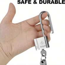Heavy Duty Rust-Proof Waterproof Padlock With 4 Keys, Stainless Steel Metal Material, Suitable For Sheds, Gym Lockers, Fences And Garages - Ideal Housewarming And Moving Gift For Homeowners And Security-Conscious Individuals