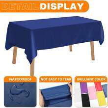 Plastic Table Cloth Rectangle Table 4 Pack, 54''*108'' Tablecloth For 6ft Tables, Table Cloth For Disposable Use, Table Cover For Holiday Party, Gathering