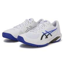Asics 男子网球鞋 SOLUTION SWIFT FF 2 休闲户外减震舒适运动鞋 1041A466-103 - 白色/藍色 - 查看 3