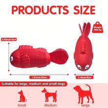 لعبة مضغ للكلاب على شكل سمكة الكلاون الحمراء لا تقهر - مطاط طبيعي متين، مناسبة للقضّاغين العنيفين، صوت تفاعلي لجذب الانتباه، رائعة للكلاب من الأحجام المتوسطة إلى الكبيرة، لعبة مضغ للقضّاغين العنيفين