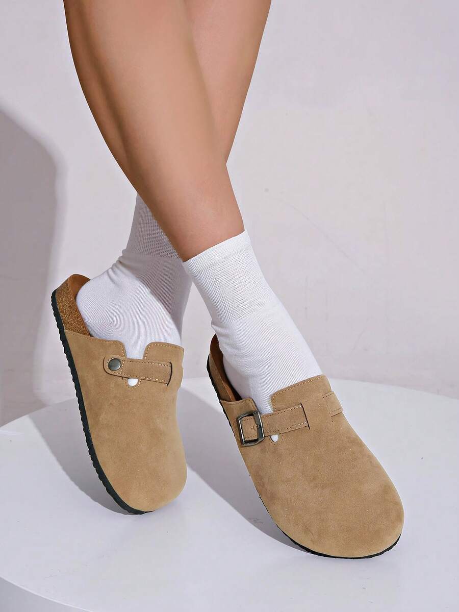 Women's Spring New Round Toe Thick Sole Comfortable Slip-On Casual Fashion Mules