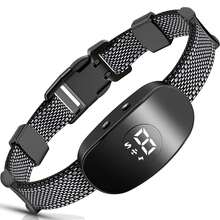 Hunde Bellkragen für große, mittlere und kleine Hunde, aufladbarer intelligenter Bellkragen, Anti-Bellen Trainingskragen mit 8 einstellbarer Empfindlichkeit Piepton Vibration, 2 Farben zur Auswahl: Weiß und Schwarz