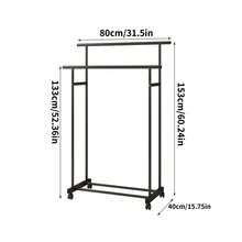 Freestanding Clothes Rack With Wheels, Multifunctional Garment Hanger, Lightweight Luxury Home Use, Easy Balcony Drying Rack With Double Pole - Multicolor - View 17
