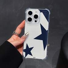 Funda de teléfono a prueba de golpes de borde suave y moderno: Funda transparente anti-caída de cuatro esquinas con diseño creativo para iPhone 11, 12, 13, 14, 15, 16, 15 Pro, 15 Plus, 15 Pro Max, 7 Plus, 8 Plus, X, XS, Max, XR, 11 Pro, 12 Pro, 13 Pro, 14 Pro, 11 Pro Max, 12 Pro Max, 13 Pro Max. Esta funda a prueba de golpes es un compañero confiable para tu teléfono. - 1 pieza - Ver 3