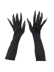D EXCEED 1 Paar Damen Halloween Krallen Handschuhe - perfekt für Kostümpartys, Cosplay-Events, thematische Veranstaltungen und gruselige Feiern