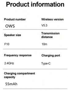 新款单耳气传导耳机耳挂式蓝牙5.3商务耳机长续航无线耳机 - 彩色 - 查看 7