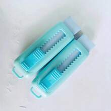 4 件鲜艳的马卡龙色橡皮擦 - 创意卡通设计，耐用的矩形形状，易于滑动，适用于学校和办公文具、学校用品、返校