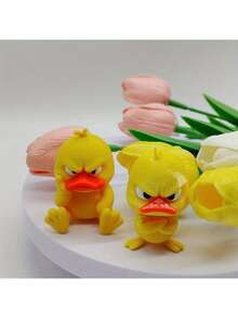 1pc 3D Printed Angry Duck Statue - Funny Duck Sculpture, Can Be Placed On Shelf Or Desk - Duck Desktop Decor - Perfect Cute Gift For Duck Lovers And Animal Decor Enthusiasts - Multicolor - View 3