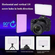 M160 R2- Luce video a colori, luce LED digitale ricaricabile da 1800mAh per fotocamere reflex, illuminazione per telefoni cellulari, computer, luce LED portatile per fotocamere, alimentazione USB, adatto per registrazioni in loco, live streaming, registrazione video, trucco, selfie, fotografia e videoconferenze. Adatto per selfie, live streaming, fotografia, luce portatile per selfie e telefono.