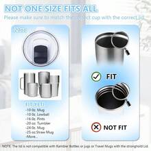 6 Pack 20 Oz Tumbler Lid, Magnetic Slider Replacement Lids For  20 Oz Tumbler, 10/24 Oz Mug And 10 Oz Lowball, Spill Proof Cup Lids Covers Compatible For Ozark Trail, Old Style Rtic, - Gói 6 + 20 oz - Xem 2