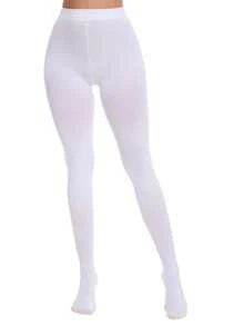 1 Cặp quần legging cạp cao không chân 80D mềm mại, màu trơn bán trong suốt dành cho nữ, quần bó màu trắng tối giản, thích hợp mặc hàng ngày làm quà tặng Giáng sinh - trắng - Xem 4