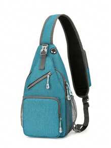 1pc High Quality Lightweight Crossbody Chest Bag For Men And Women, New Style Chest Bag Sports Leisure Multifunctional Simple Casual Business Student Men And Women Fashion Crossbody Bag, Large Capacity With Tablet Compartment, Adjustable Shoulder Strap And Zipper Closure, Sporty Design For Outdoor Travel, Work, Hiking - Multiple Colors (Floral, Solid), Durable Polyester Bag