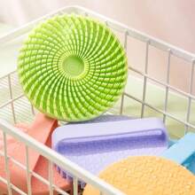 硅胶沐浴刷，泥灰擦洗工具软毛沐浴刷，浴室沐浴刷（淋浴海绵替代品） - 硅胶材质旋风圆形设计 - 深层去角质和清洁 - 日常使用