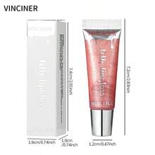 VINCINER 1 件 8ml 闪亮唇彩，丰盈镜面闪光持久保湿唇彩，派对彩妆和日常唇部护理 - 彩色 - 查看 3