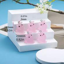 2PCS Good-Looking And Practical Luminous Resin Pig Miniature Fairy Tale Garden, Aquarium, Potted Plants - DIY Decoration For Christmas, Birthday Parties, Good Luck Charms, Random Style Delivery.