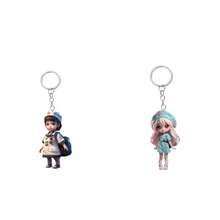 1 件亚克力 2D 钥匙扣，带有可爱的护士形状设计，防水、防刮、无毛刺、修剪整齐的圣诞礼物 - 彩色 - 查看 12