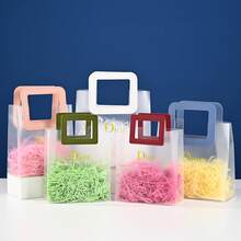 1pc Frosted Tote Bag As A Gift, Plastic Leather Tote Bag, Birthday And Wedding Gift Bag, High-End. This Gift Tote Bag Is Very Suitable For Weddings, Birthdays, Mother's Day, Teachers' Day, Valentine's Day, Etc. This Multi-Functional Storage Bag Is Large Enough To Hold A Bunch Of Flowers, Small Potted Plants, CDS, Candies, Sundries, Cosmetics, Stationery, Swimsuits, Toiletries, Magazines, Wallets, Postcards, Etc.