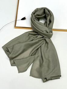 1 szt. Prosta, jednokolorowa, miękka i przyjazna dla skóry chusta na głowę, oddychająca, do codziennego noszenia, elegancka chusta na głowę do sukienki