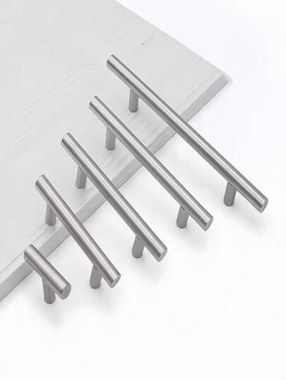 1PC Silver Cabinet Pulls Stainless Steel Kitchen Drawer Pulls Door Handles And Knobs Bathroom Bedroom Furniture Cabinet Handles