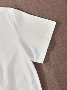 Camiseta manga corta grafico nombres de ciudades california 1991  cuello redondo estilo moderno casual - Blanco - Ver 4