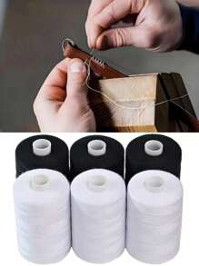 2/4 件 500 米缝纫线涤纶线套装黑白双色涤纶缝纫线强力适用于手动缝纫机 - 彩色 - 查看 13